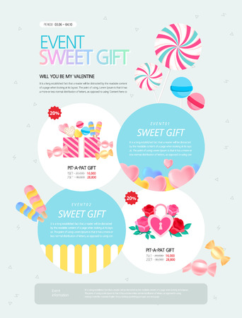 spring, event page, Landing page, coupon designのイラスト素材