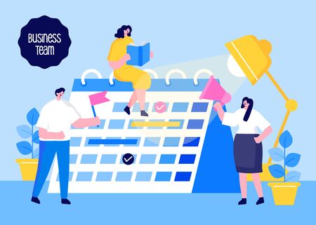 Business Concept. Team Work. Vector illustration flat design.のイラスト素材