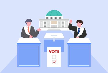 Voting and Election concept Vector illustration.のイラスト素材