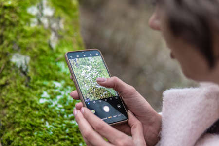 Girl walking vintage summer root majestic scenery beauty coat. Model female, art jacketの写真素材