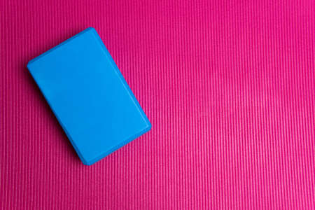 Square background yoga space red design abstract sport lifestyle, concept healthy lifestyle forward copy for mat and inner positive, asana studio. Geometric seated,の写真素材