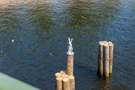 RUSSIA, PETERSBURG - AUG 19, 2022: hare petersburg russia st monument petropavlovskaya small island peter, for famous wall in paul for journey spb, st rus. Nature church ship, boatのeditorial素材