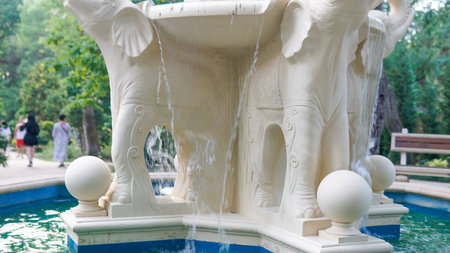 fountain architecture sicilia town city landmark piazza duomo travel europe statue tourism fountain elephantの写真素材