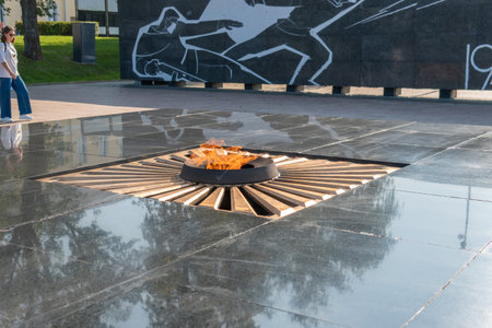 landmark architecture city eternal blue fire europe building outdoor monument russia travel kremlinの写真素材