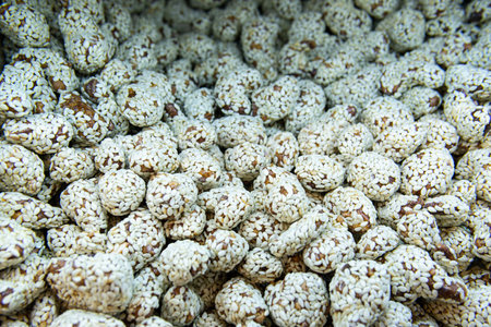 snack market nutrition isolated brown food seed healthy dry organic texture vegetarian naturalの写真素材