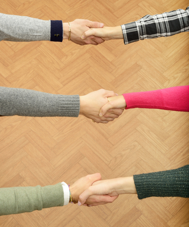 Teamwork handshake