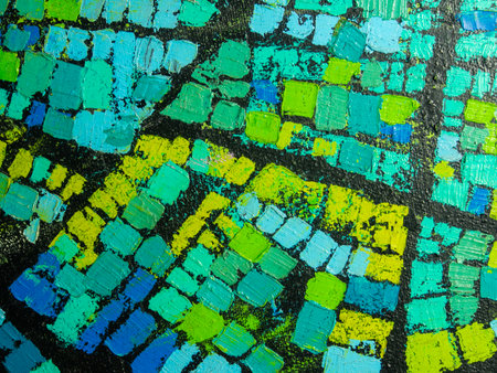 Colorful abstract painted wall background. Fragment of artwork. Texture.
