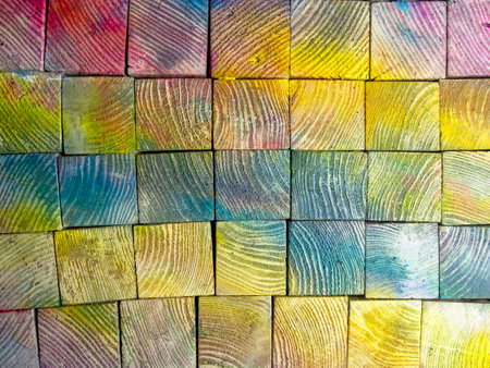 Colorful wood wall texture background. Abstract colorful background for design.