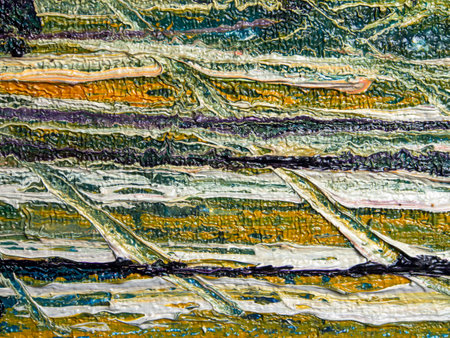 Abstract oil painting on canvas texture. Fragment of artwork. Modern art. Contemporary art.