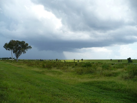 Storm over Lake Okeechobeeの写真素材