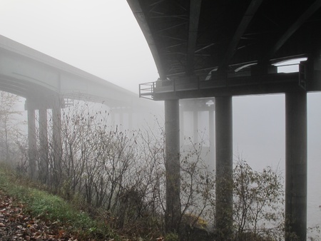 Foggy Bridge-1の写真素材