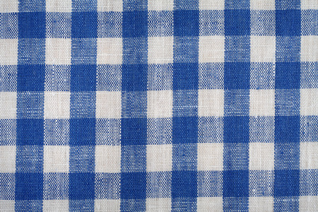 Blue and white linen fabric background.の写真素材