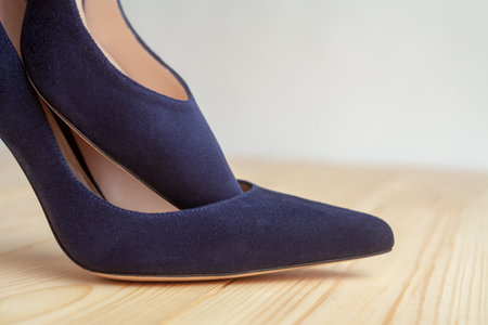 Women's shoes close up. High fashion.の写真素材