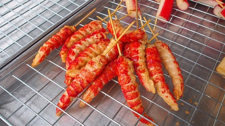 Photo shrimp fritters, ideal for use in design and advertising.の写真素材