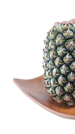beautiful shape of pineapple on white backgroundの写真素材