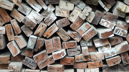 Wood pile background, close up.の写真素材