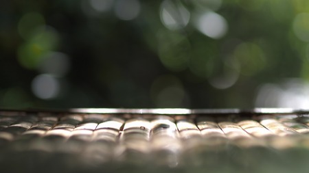 Lights on Green blurred backgroundの写真素材