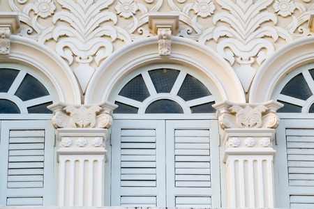 vintage window on wall