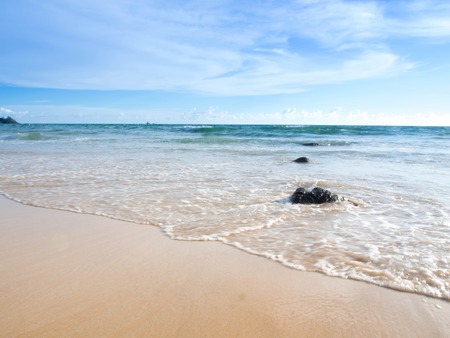Beautiful beach and summer sky ,Nai Thon beach, Phuket