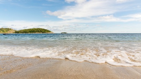 AoSaneBeach is a small bay next to Nai Harn right. Through the Phuket Yacht Club. A quiet little beach with rocky and sandy beaches the beautiful very clean PhuketThailandの写真素材