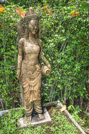 A closeup of a statue sculpture garden decorの写真素材