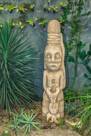 A closeup of a statue sculpture garden decorの写真素材