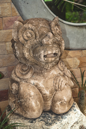 A closeup of a statue sculpture garden decorの写真素材