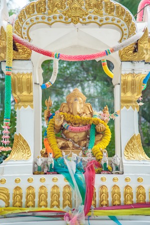 Hindu god the ganesh statue in Thailandの写真素材
