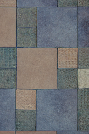 Colorful tile sidewalks textureの写真素材