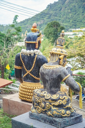 God of Death (Hades of Thailand) at Wat Kao Rangの写真素材