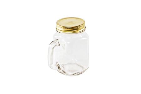 Glass bottle isolated on white background.の写真素材