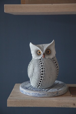 Owl decorations meaningful symbol of happiness and good luck.の写真素材