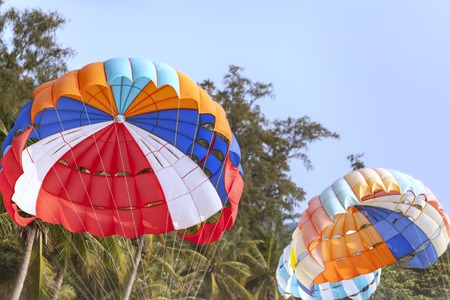 Colorful para-sailing at Kata Beach, Phuket