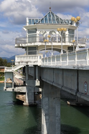 Sarasin bridge and beautiful sky Phuket Thailandの写真素材
