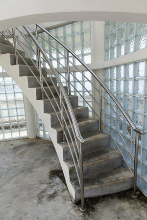 The views up the spiral staircaseの写真素材