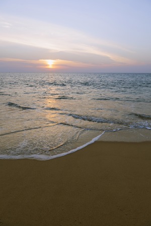 Beautiful Mai Khao Beach Sunset, Phuket,Thailandの写真素材