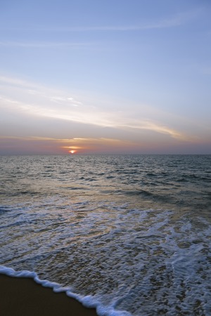 Beautiful Mai Khao Beach Sunset, Phuket,Thailandの写真素材