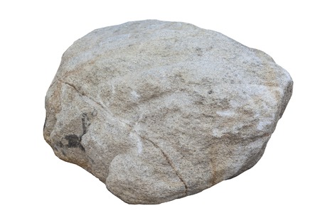 Rock stone, isolated on white backgroundの写真素材