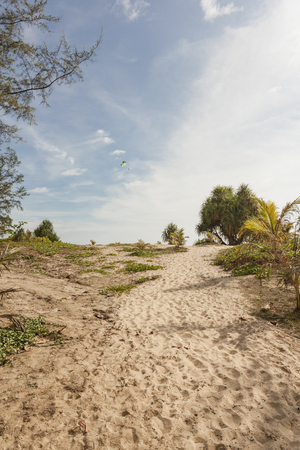 Walking down the karon beach. Phuket,Thailandの写真素材