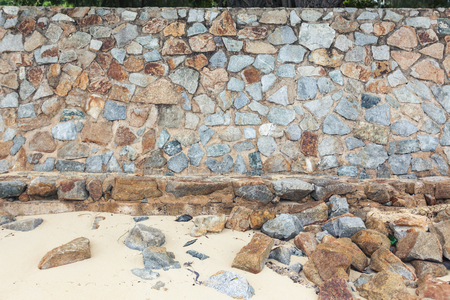 background of stone wall textureの写真素材