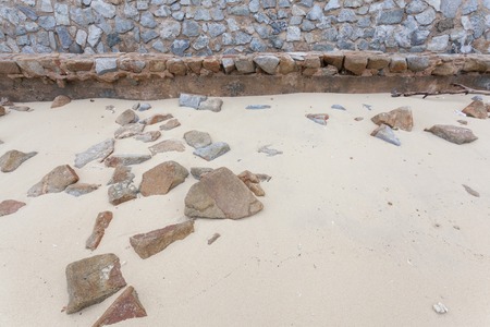 background of stone wall textureの写真素材