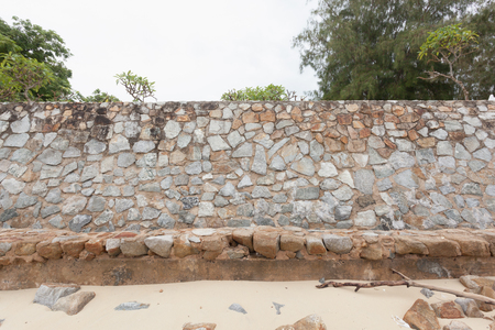 background of stone wall textureの写真素材