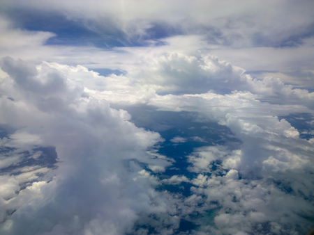 Sky view of cloudscape and earthの写真素材