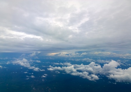 Sky view of cloudscape and earthの写真素材