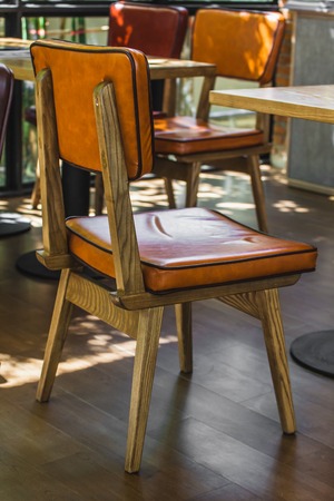 Wooden Chair furniture decoration  in the coffee shopの写真素材
