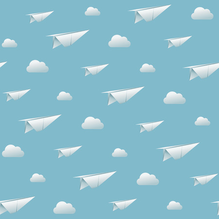 Plane Paper Origami pattern, vector illustrationのイラスト素材