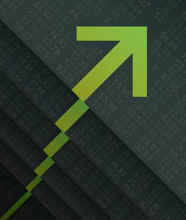 Stock Market rise up, stair, marketing, business, financial and currency, vector illustration