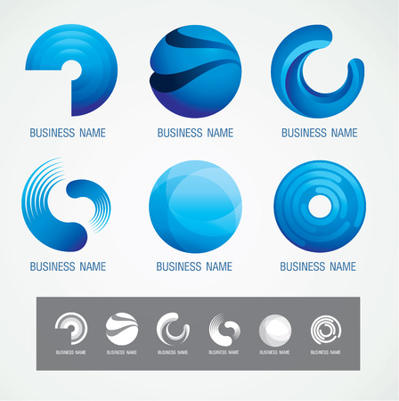 Logo and Symbol design Circle and O concept, modern minimal, vector illustrationのイラスト素材
