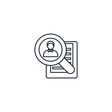 permanent recruitment creative icon. line multicolored illustration. From Human Resources icons collection. Isolated permanent recruitment sign on white backgroundのイラスト素材