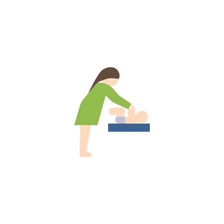 babysitting service creative icon on white background.  Services icons collection.のイラスト素材
